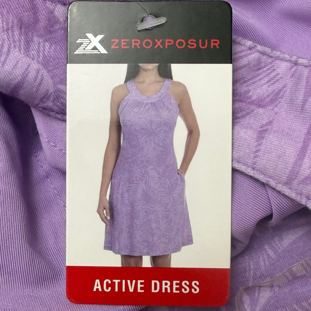 Zeroxposur Women's Soft Stretch Racerback Active Dress Hydrangea - Size M - Picture 12 of 13